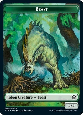 Image for Beast (011) // Insect Double-Sided Token (11 // 17) (Commander 2021) - Magic: The Gathering