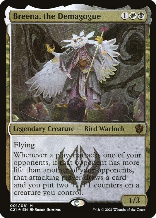 Image for Breena, the Demagogue (Display Commander) - Thick Stock (1) (Commander 2021) - Magic: The Gathering