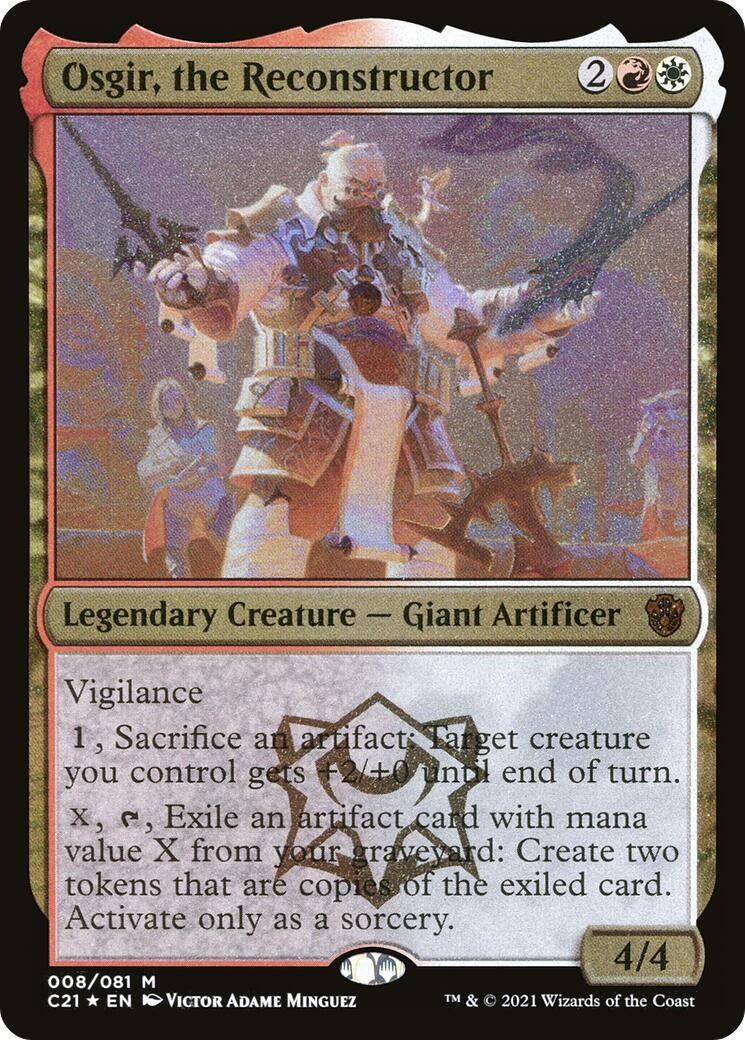 Image for Osgir, the Reconstructor (Display Commander) - Thick Stock (8) (Commander 2021) - Magic: The Gathering