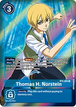 Image for Thomas H. Norstein (Box Topper) (BT4-093 R) (Great Legend) - Digimon Card Game