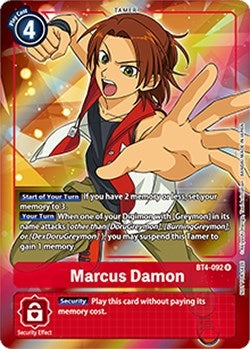Image for Marcus Damon (Box Topper) (BT4-092 R) (Great Legend) - Digimon Card Game