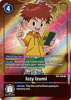 Image for Izzy Izumi (Box Topper) (BT4-096 R) (Great Legend) - Digimon Card Game