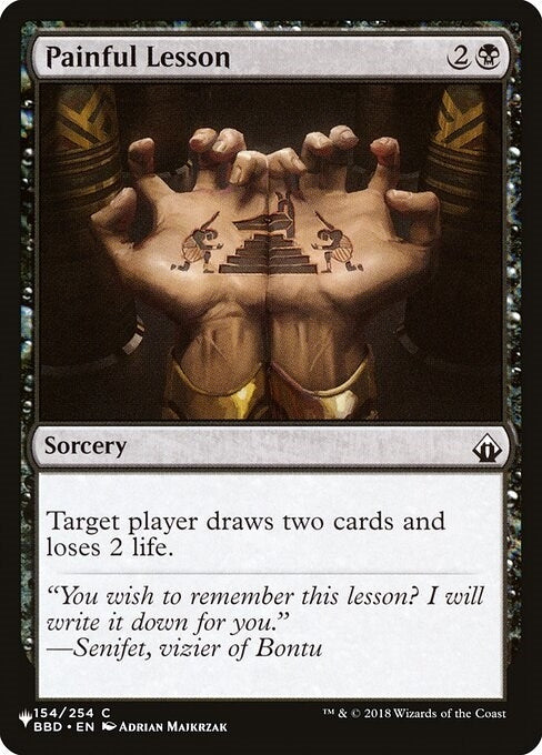 Image for Painful Lesson (BBD) (154/254) (The List Reprints) - Magic: The Gathering