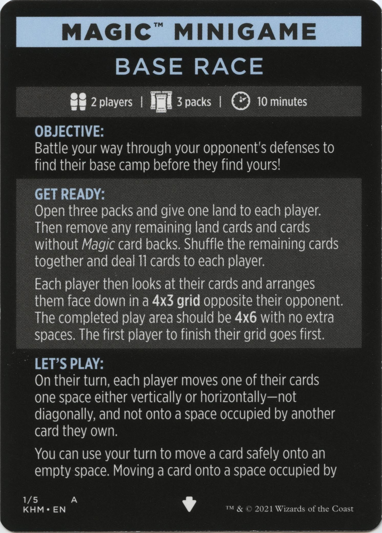 Image for Magic Minigame: Base Race (1) (Kaldheim) - Magic: The Gathering