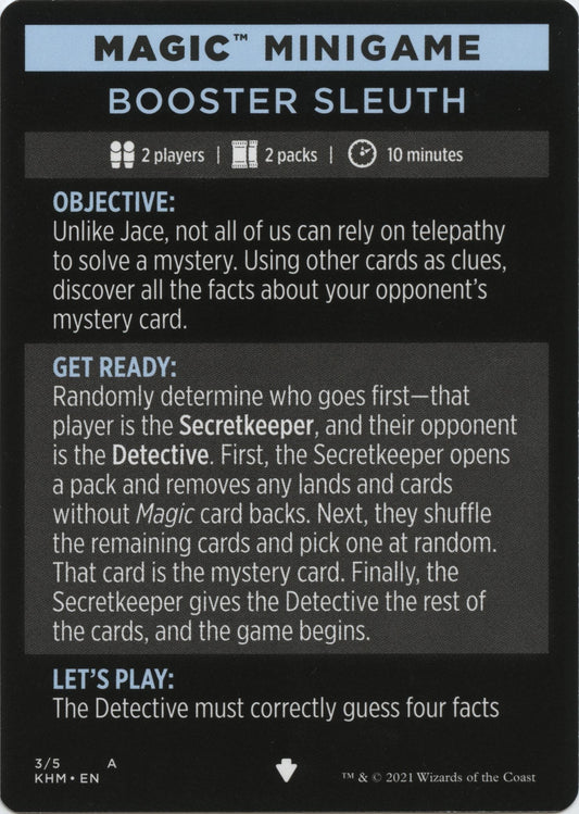 Image for Magic Minigame: Booster Sleuth (3) (Kaldheim) - Magic: The Gathering