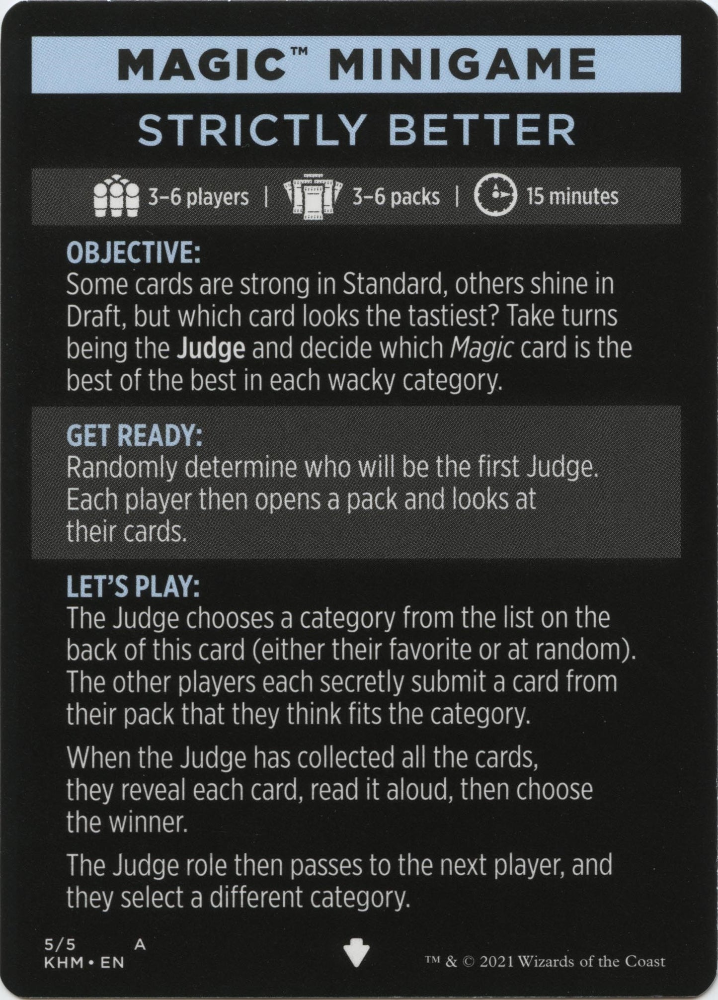 Image for Magic Minigame: Strictly Better (5) (Kaldheim) - Magic: The Gathering