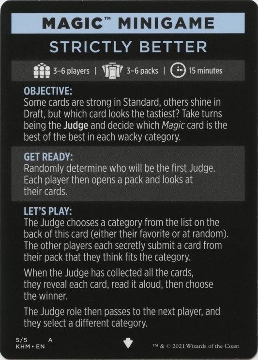 Image for Magic Minigame: Strictly Better (5) (Kaldheim) - Magic: The Gathering