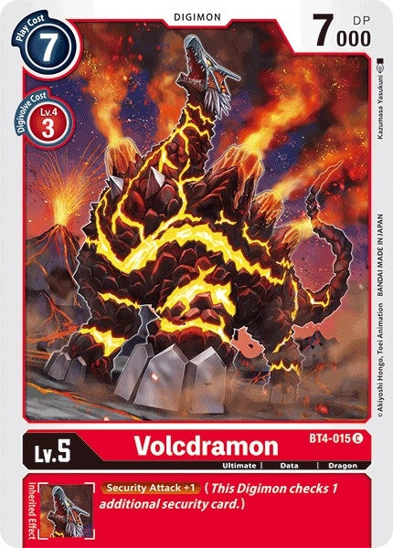 Image for Volcdramon (BT4-015 C) (Great Legend) - Digimon Card Game