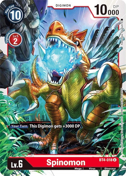 Image for Spinomon (BT4-018 U) (Great Legend) - Digimon Card Game