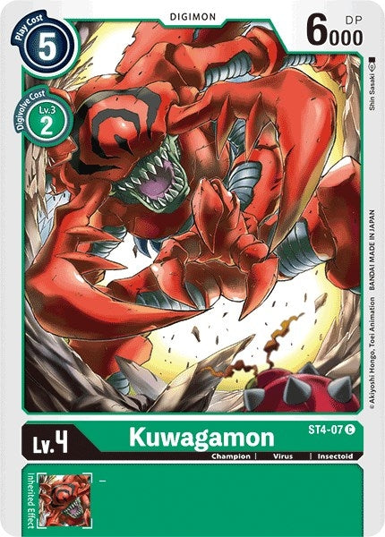 Image for Kuwagamon (ST4-07 C) (Starter Deck 04: Giga Green) - Digimon Card Game