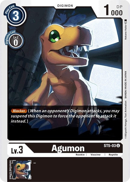 Image for Agumon (ST5-03 U) (Starter Deck 05: Machine Black) - Digimon Card Game