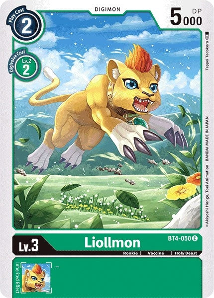 Image for Liollmon (BT4-050 C) (Great Legend) - Digimon Card Game