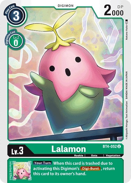 Image for Lalamon (BT4-052 U) (Great Legend) - Digimon Card Game