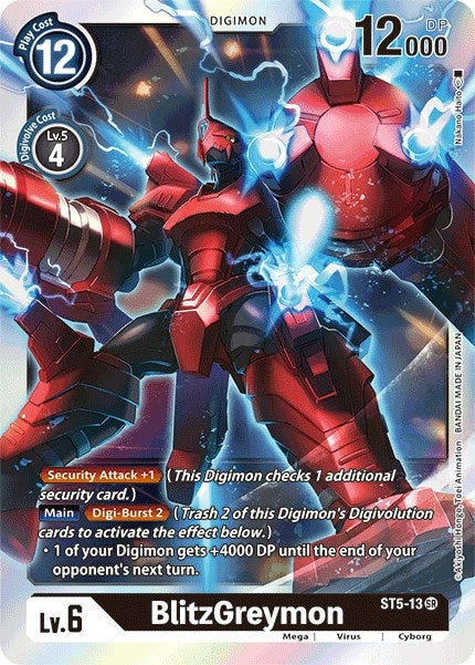 Image for BlitzGreymon (ST5-13 SR) (Starter Deck 05: Machine Black) - Digimon Card Game