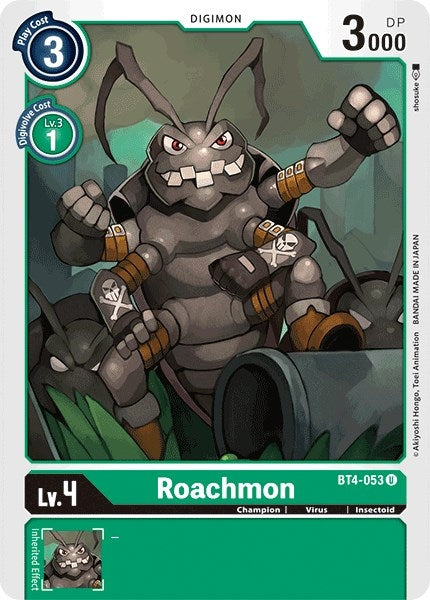 Image for Roachmon (BT4-053 U) (Great Legend) - Digimon Card Game