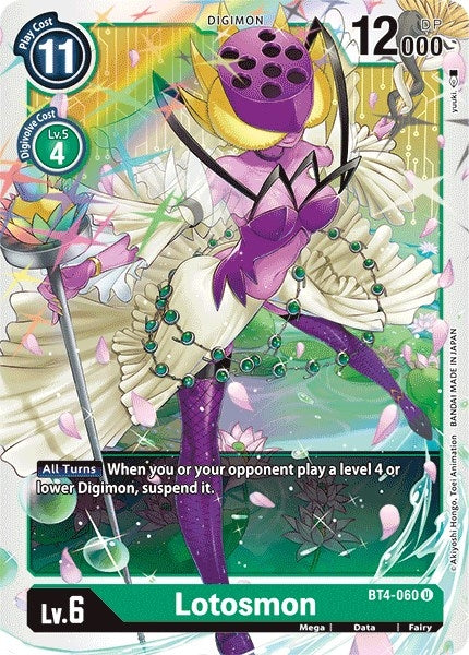 Image for Lotosmon (BT4-060 U) (Great Legend) - Digimon Card Game