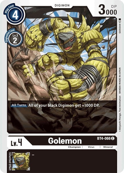 Image for Golemon (BT4-066 C) (Great Legend) - Digimon Card Game