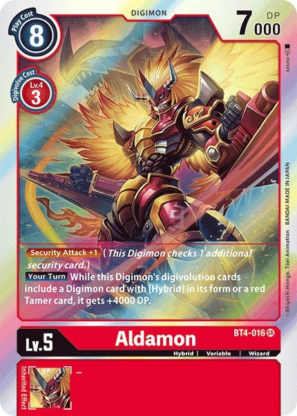 Image for Aldamon (BT4-016 SR) (Great Legend) - Digimon Card Game