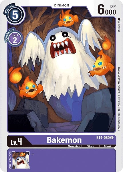 Image for Bakemon (BT4-080 U) (Great Legend) - Digimon Card Game
