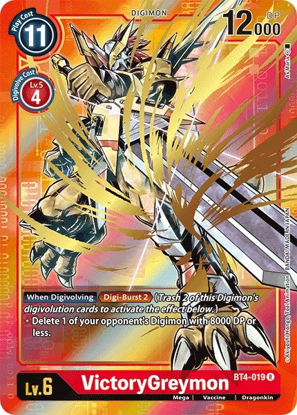 Image for VictoryGreymon (Alternate Art) (BT4-019 R) (Great Legend) - Digimon Card Game
