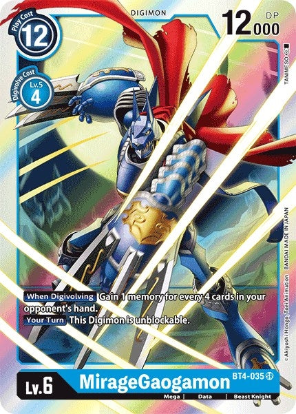 Image for MirageGaogamon (BT4-035 SR) (Great Legend) - Digimon Card Game
