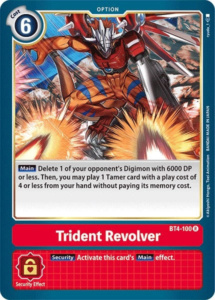 Image for Trident Revolver (BT4-100 R) (Great Legend) - Digimon Card Game