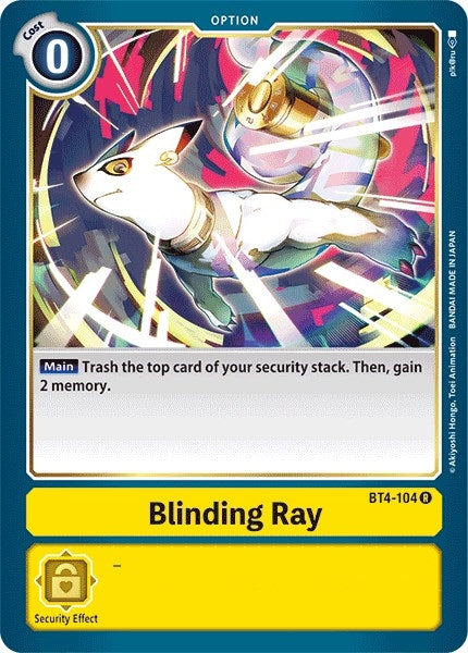 Image for Blinding Ray (BT4-104 R) (Great Legend) - Digimon Card Game