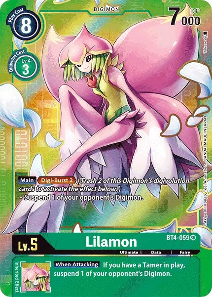 Image for Lilamon (Alternate Art) (BT4-059 SR) (Great Legend) - Digimon Card Game