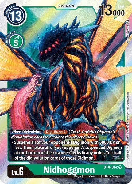 Image for Nidhoggmon (BT4-062 SR) (Great Legend) - Digimon Card Game