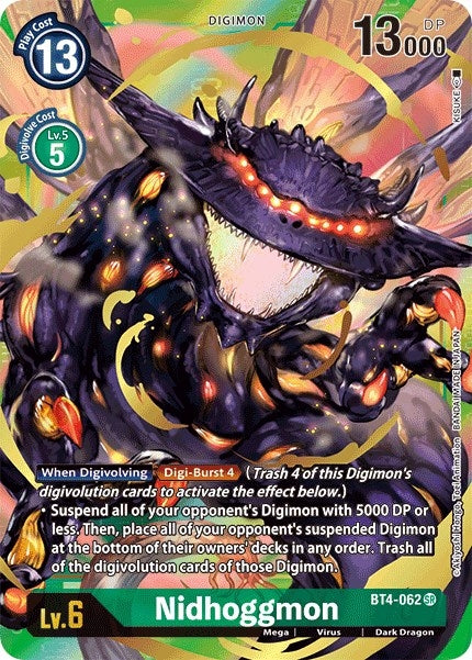 Image for Nidhoggmon (Alternate Art) (BT4-062 SR) (Great Legend) - Digimon Card Game