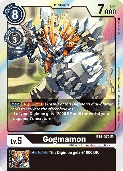 Image for Gogmamon (BT4-072 SR) (Great Legend) - Digimon Card Game