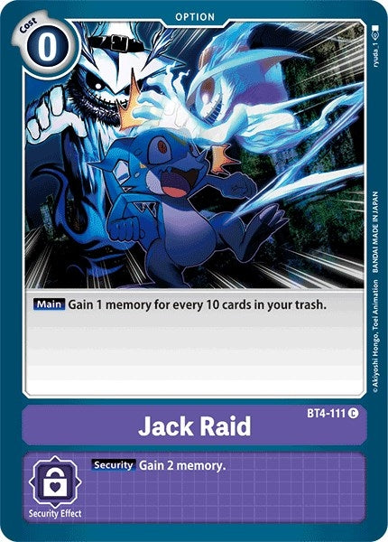 Image for Jack Raid (BT4-111 C) (Great Legend) - Digimon Card Game