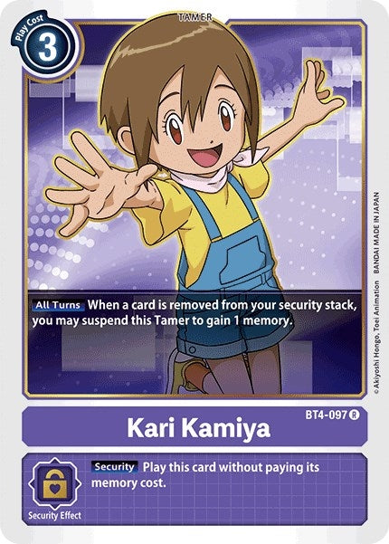 Image for Kari Kamiya (BT4-097 R) (Great Legend) - Digimon Card Game
