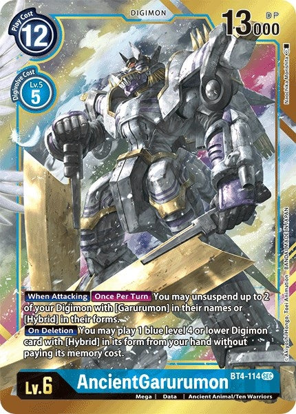 Image for AncientGarurumon (Alternate Art) (BT4-114 SEC) (Great Legend) - Digimon Card Game