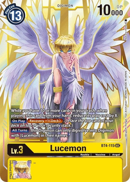 Image for Lucemon (BT4-115 SEC) (Great Legend) - Digimon Card Game