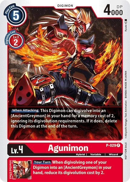 Image for Agunimon - P-029 (P-029 P) (Digimon Promotion Cards) - Digimon Card Game