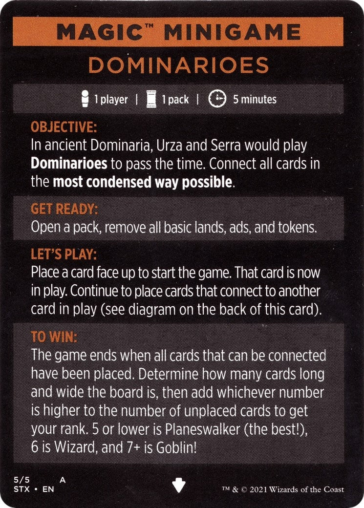 Image for Magic Minigame: Dominarioes (5) (Strixhaven: School of Mages) - Magic: The Gathering