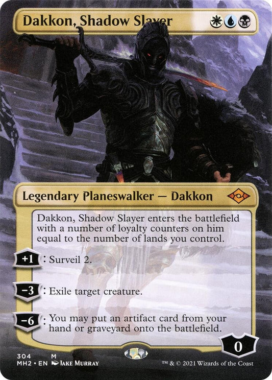 Image for Dakkon, Shadow Slayer (Borderless) (304) (Modern Horizons 2) - Magic: The Gathering