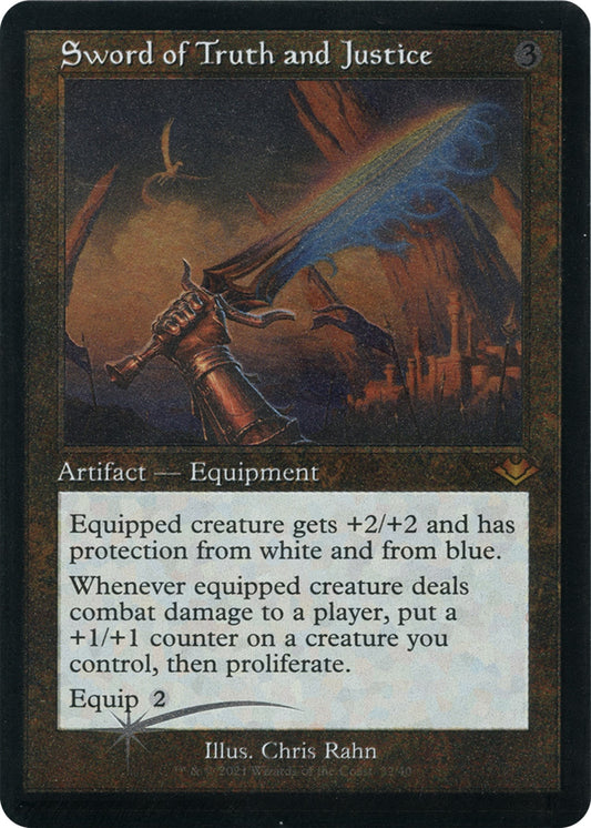 Image for Sword of Truth and Justice (Retro Frame) (Foil Etched) (32) (Modern Horizons) - Magic: The Gathering
