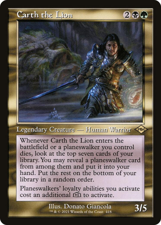 Image for Carth the Lion (Retro Frame) (418) (Modern Horizons 2) - Magic: The Gathering
