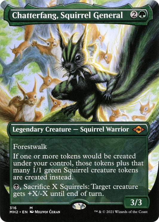 Image for Chatterfang, Squirrel General (Borderless) (316) (Modern Horizons 2) - Magic: The Gathering