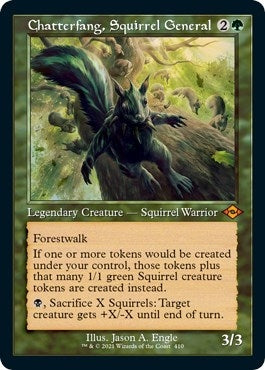 Image for Chatterfang, Squirrel General (Retro Frame) (Foil Etched) (410) (Modern Horizons 2) - Magic: The Gathering