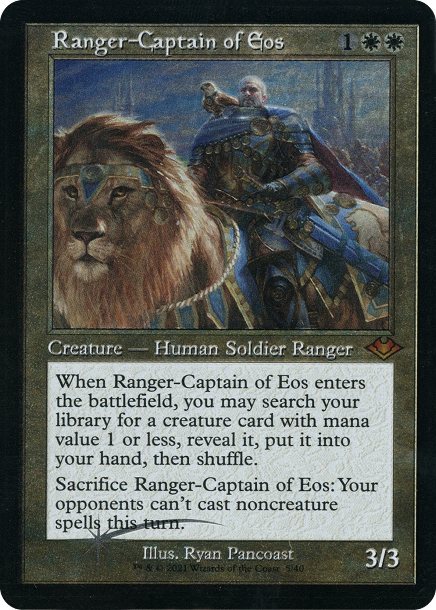 Image for Ranger-Captain of Eos (Retro Frame) (Foil Etched) (5) (Modern Horizons) - Magic: The Gathering