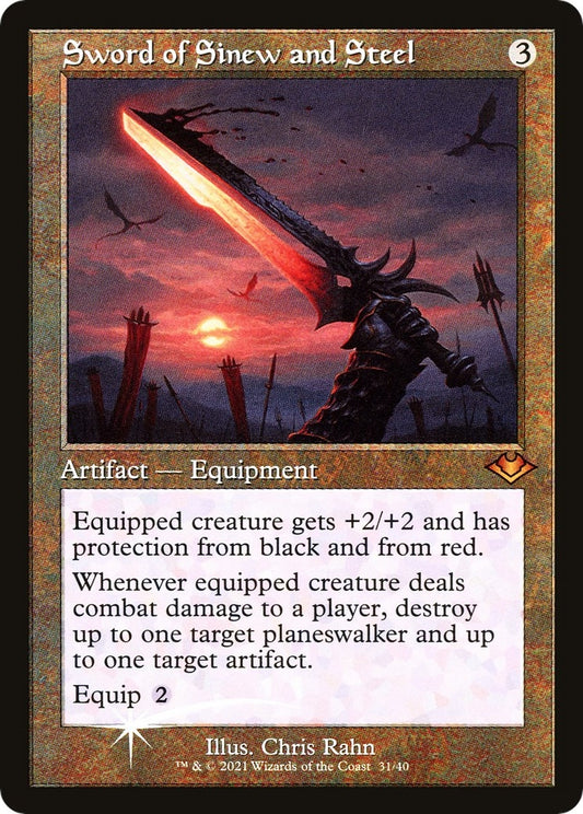 Image for Sword of Sinew and Steel (Retro Frame) (31) (Modern Horizons) - Magic: The Gathering