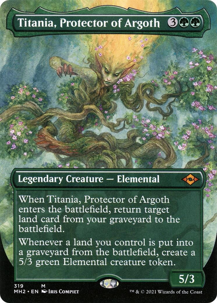 Image for Titania, Protector of Argoth (Borderless) (319) (Modern Horizons 2) - Magic: The Gathering