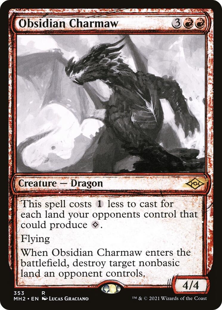 Image for Obsidian Charmaw (Showcase) (353) (Modern Horizons 2) - Magic: The Gathering