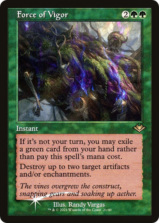 Image for Force of Vigor (Retro Frame) (21) (Modern Horizons) - Magic: The Gathering