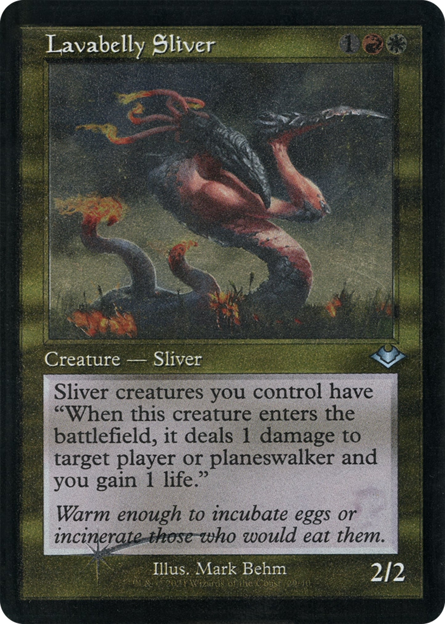 Image for Lavabelly Sliver (Retro Frame) (Foil Etched) (29) (Modern Horizons) - Magic: The Gathering