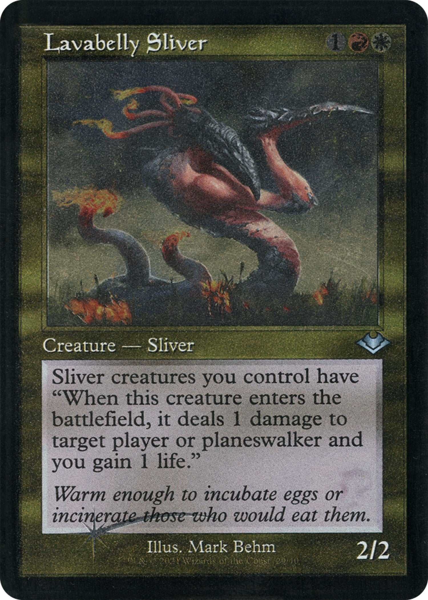 Image for Lavabelly Sliver (Retro Frame) (Foil Etched) (29) (Modern Horizons) - Magic: The Gathering