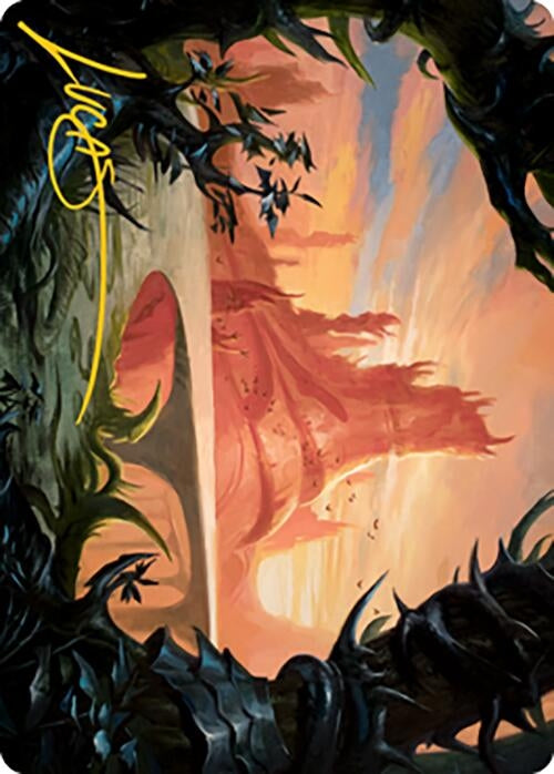 Image for Slagwoods Bridge Art Card (Gold-Stamped Signature) (79) (Art Series: Modern Horizons 2) - Magic: The Gathering